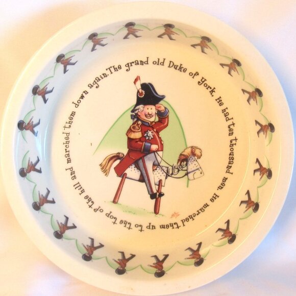Anderton Pottery The Duke Nursery Rhyme Childs Dish Trio NWOT, Kings Guard B333 - Picture 8 of 11